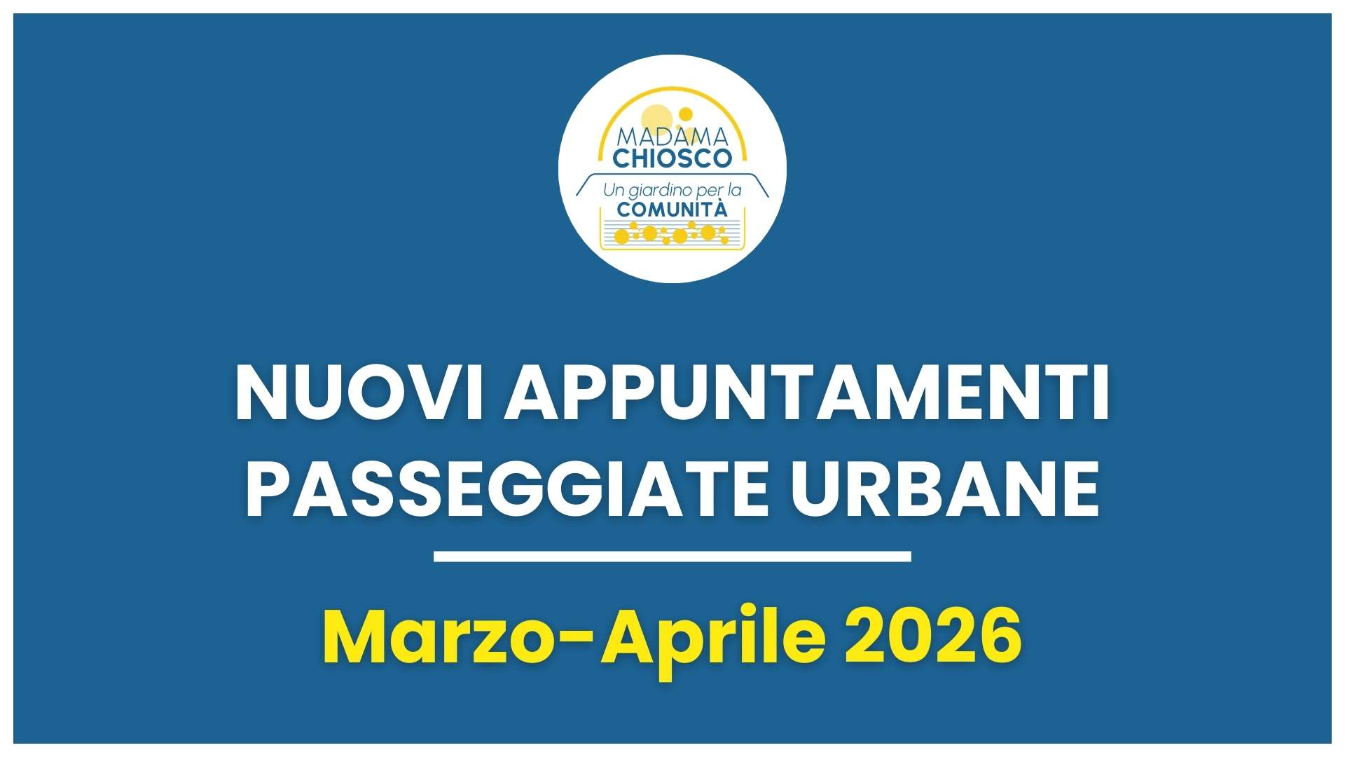 passeggiate urbane marzo aprile 2026